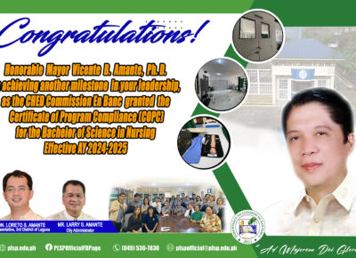 CHED Commission En Banc’s granting of the Bachelor of Science in Nursing’s Certificate of Program Compliance (COPC)